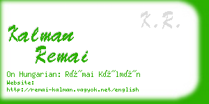 kalman remai business card